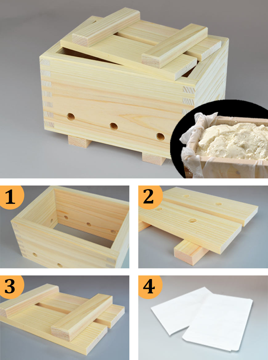 Cloth DIY Homemade Tofu Tool Kitchen I6V1 Tofu Box Maker Press Mold Kit 